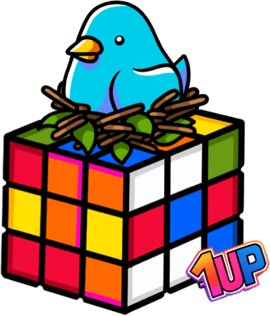 bird rubik 1up pin